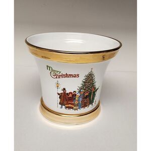 CHARLES WYSOCKI 2004 TELEFLORA MERRY CHRISTMAS PLANTER Vase